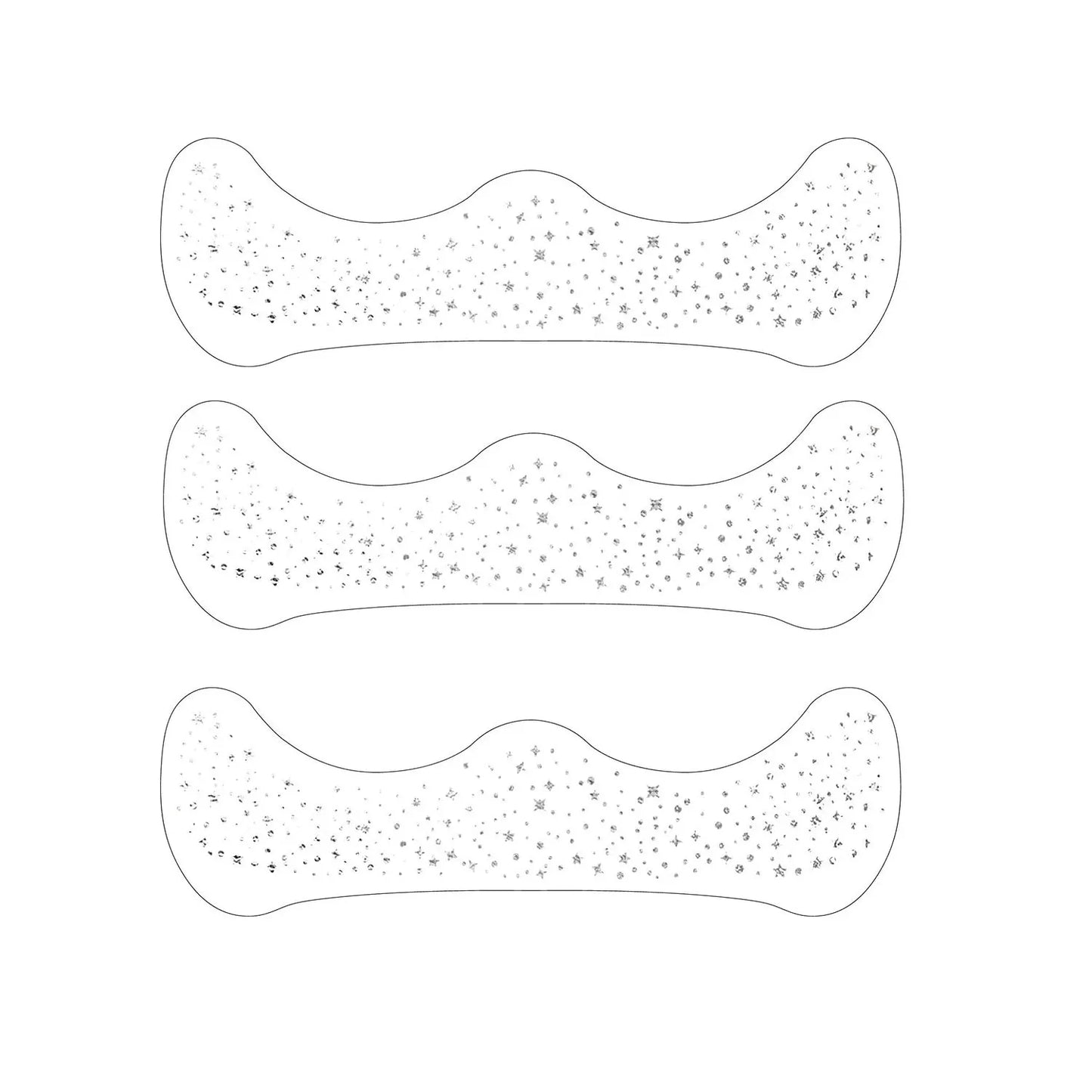 6Pcs Silver Glitter Fake Freckle Tattoo Stickers for Face Makeup Waterproof Gold Temporary Tattoos for Women Holiday Music Party