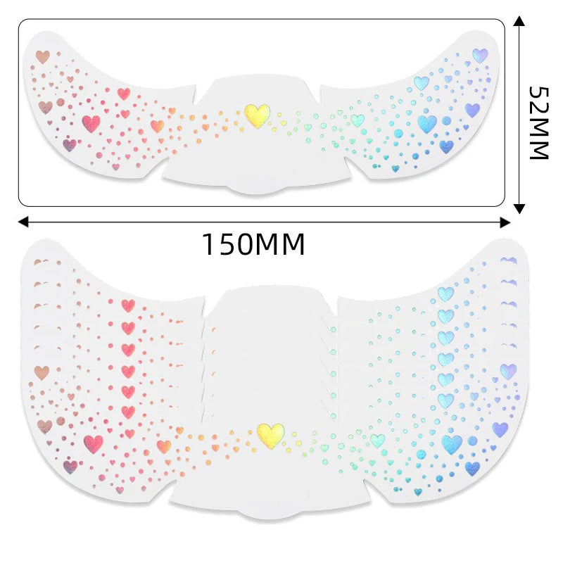 6Pcs Metallic Radiation Golden Silver Fake Freckles Temporary Tattoo Stickers Hot Stamping Freckles Makeup Patches Face Makeup