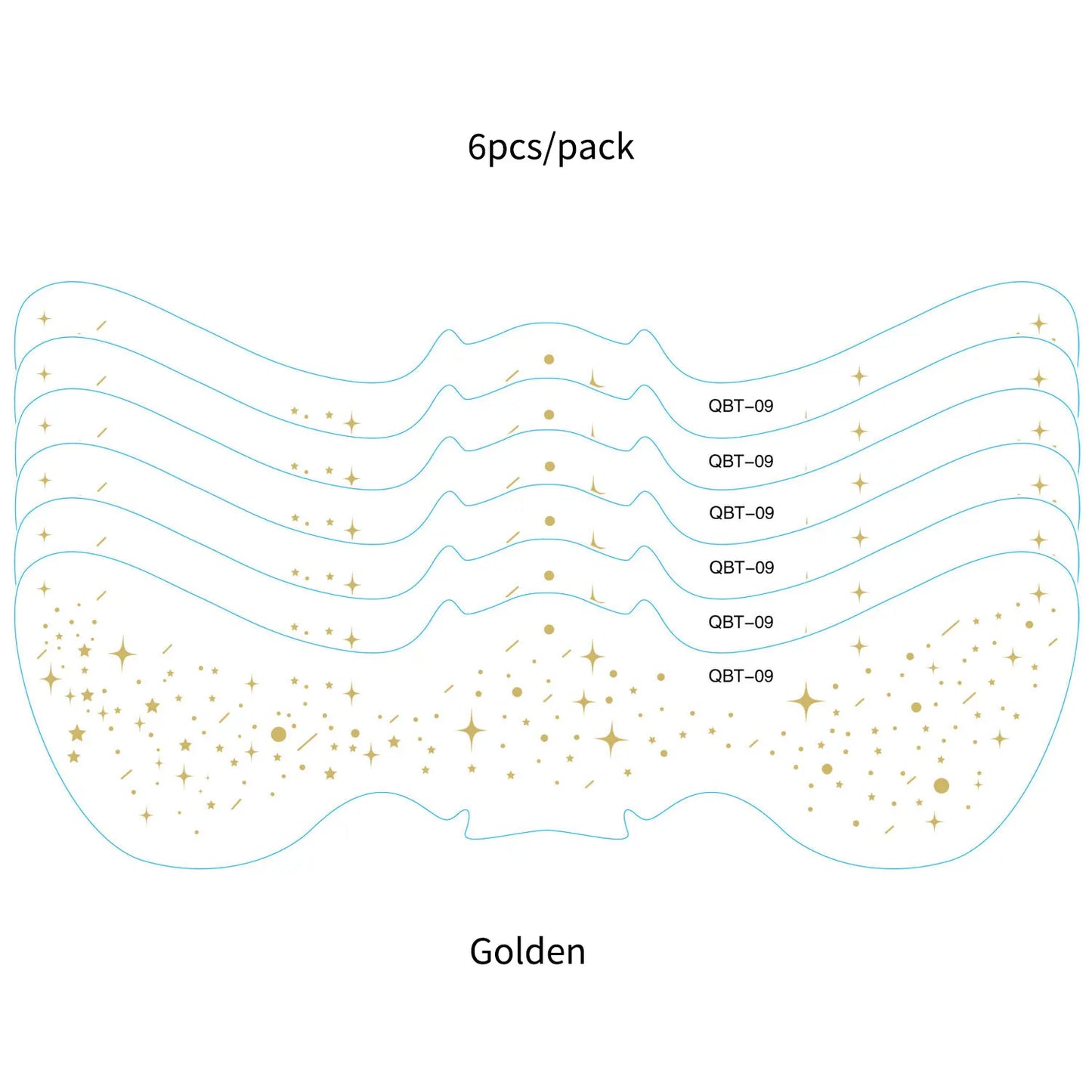 6Pcs Silver Glitter Fake Freckle Tattoo Stickers for Face Makeup Waterproof Gold Temporary Tattoos for Women Holiday Music Party