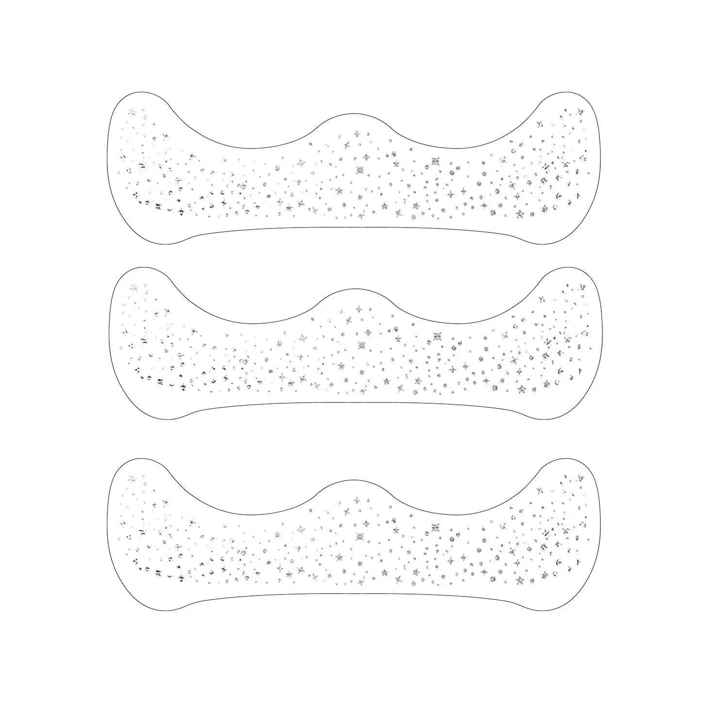 6Pcs Silver Glitter Fake Freckle Tattoo Stickers for Face Makeup Waterproof Gold Temporary Tattoos for Women Holiday Music Party