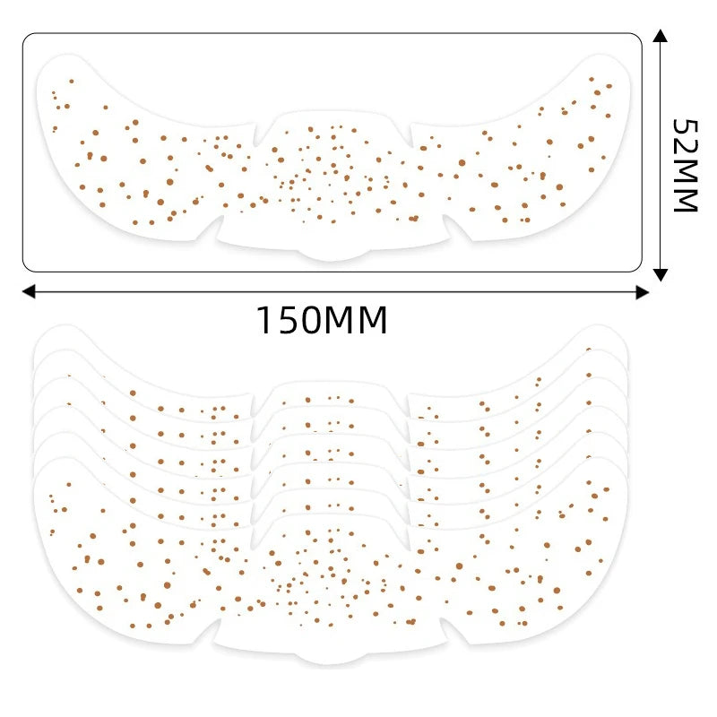 6Pcs Metallic Radiation Golden Silver Fake Freckles Temporary Tattoo Stickers Hot Stamping Freckles Makeup Patches Face Makeup