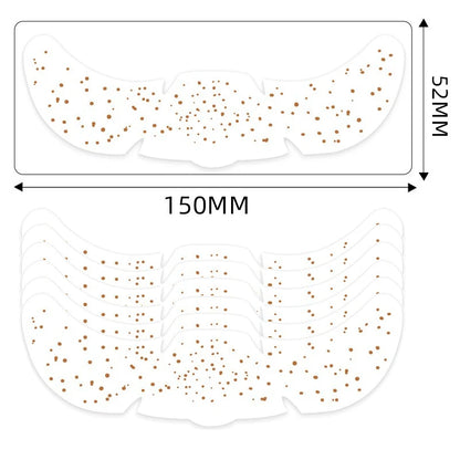 6Pcs Metallic Radiation Golden Silver Fake Freckles Temporary Tattoo Stickers Hot Stamping Freckles Makeup Patches Face Makeup