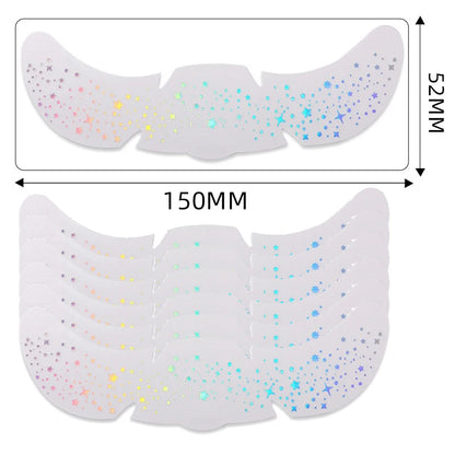6Pcs Metallic Radiation Golden Silver Fake Freckles Temporary Tattoo Stickers Hot Stamping Freckles Makeup Patches Face Makeup
