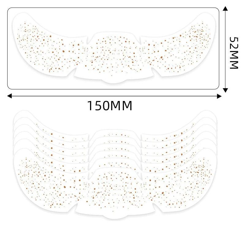 6Pcs Metallic Radiation Golden Silver Fake Freckles Temporary Tattoo Stickers Hot Stamping Freckles Makeup Patches Face Makeup