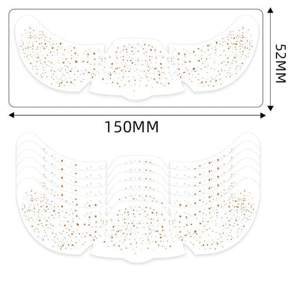 6Pcs Metallic Radiation Golden Silver Fake Freckles Temporary Tattoo Stickers Hot Stamping Freckles Makeup Patches Face Makeup