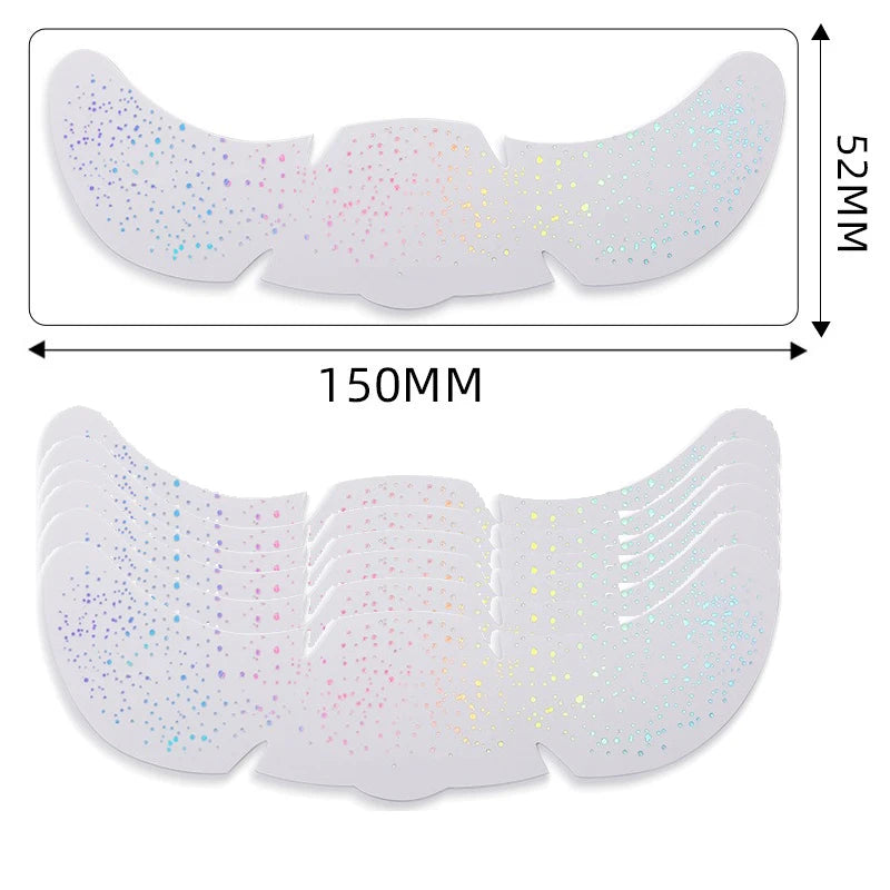 6Pcs Metallic Radiation Golden Silver Fake Freckles Temporary Tattoo Stickers Hot Stamping Freckles Makeup Patches Face Makeup