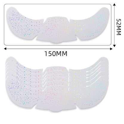 6Pcs Metallic Radiation Golden Silver Fake Freckles Temporary Tattoo Stickers Hot Stamping Freckles Makeup Patches Face Makeup