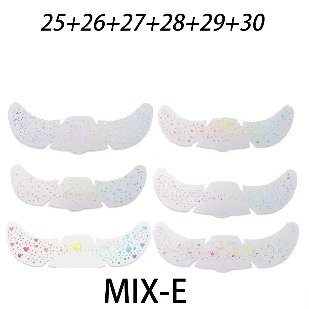 6Pcs Metallic Radiation Golden Silver Fake Freckles Temporary Tattoo Stickers Hot Stamping Freckles Makeup Patches Face Makeup