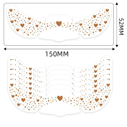 6Pcs Metallic Radiation Golden Silver Fake Freckles Temporary Tattoo Stickers Hot Stamping Freckles Makeup Patches Face Makeup