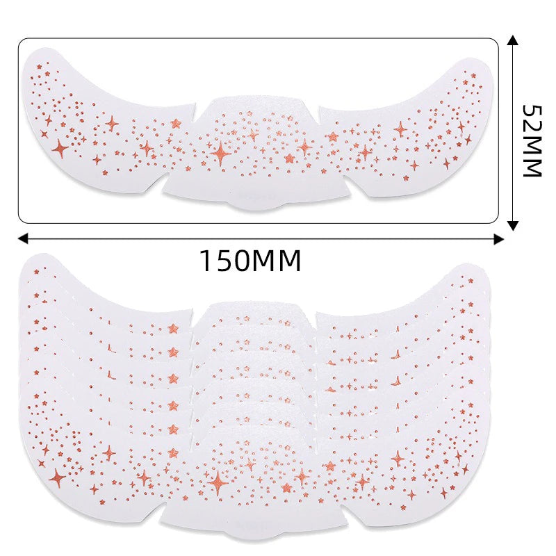 6Pcs Metallic Radiation Golden Silver Fake Freckles Temporary Tattoo Stickers Hot Stamping Freckles Makeup Patches Face Makeup