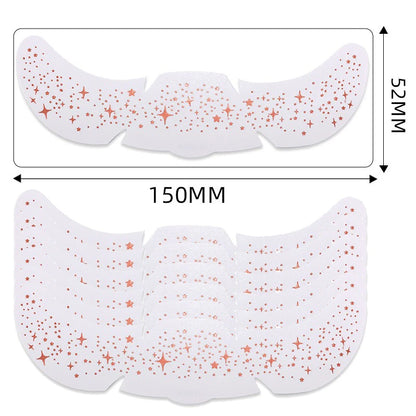 6Pcs Metallic Radiation Golden Silver Fake Freckles Temporary Tattoo Stickers Hot Stamping Freckles Makeup Patches Face Makeup