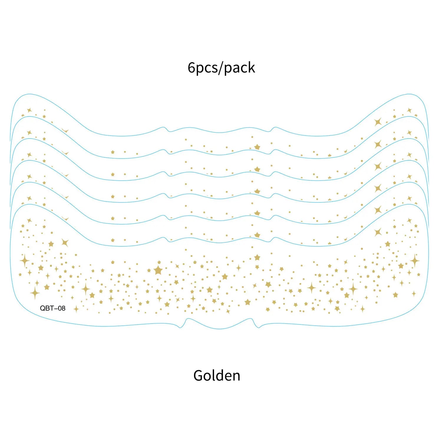 6Pcs Silver Glitter Fake Freckle Tattoo Stickers for Face Makeup Waterproof Gold Temporary Tattoos for Women Holiday Music Party