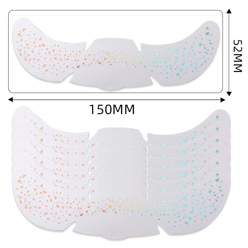6Pcs Metallic Radiation Golden Silver Fake Freckles Temporary Tattoo Stickers Hot Stamping Freckles Makeup Patches Face Makeup