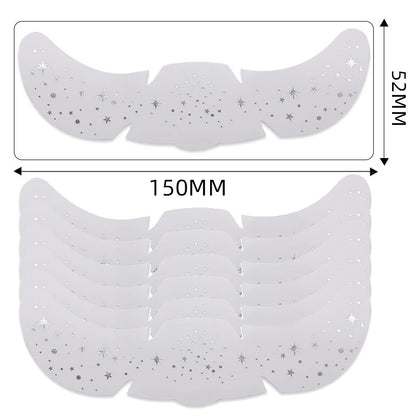 6Pcs Metallic Radiation Golden Silver Fake Freckles Temporary Tattoo Stickers Hot Stamping Freckles Makeup Patches Face Makeup