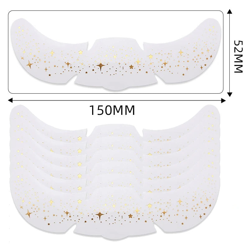 6Pcs Metallic Radiation Golden Silver Fake Freckles Temporary Tattoo Stickers Hot Stamping Freckles Makeup Patches Face Makeup