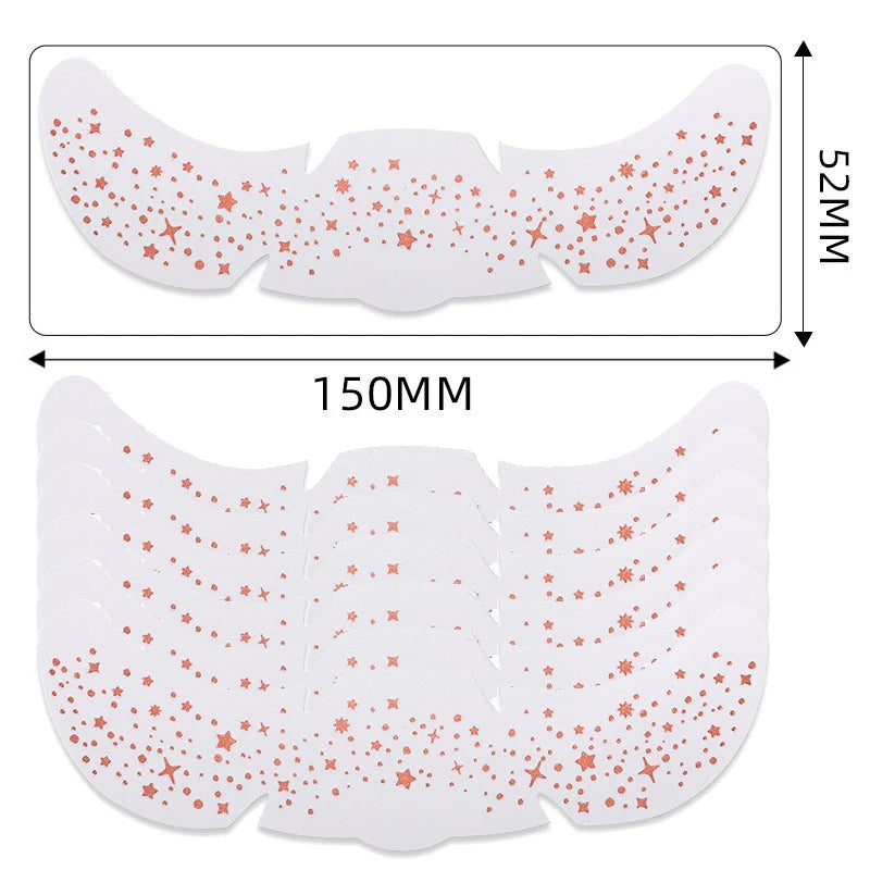 6Pcs Metallic Radiation Golden Silver Fake Freckles Temporary Tattoo Stickers Hot Stamping Freckles Makeup Patches Face Makeup