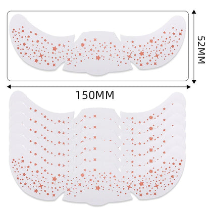 6Pcs Metallic Radiation Golden Silver Fake Freckles Temporary Tattoo Stickers Hot Stamping Freckles Makeup Patches Face Makeup