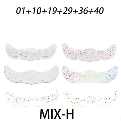 6Pcs Metallic Radiation Golden Silver Fake Freckles Temporary Tattoo Stickers Hot Stamping Freckles Makeup Patches Face Makeup