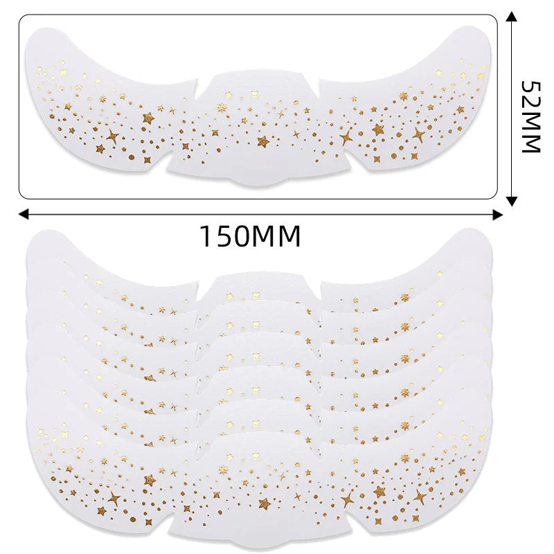 6Pcs Metallic Radiation Golden Silver Fake Freckles Temporary Tattoo Stickers Hot Stamping Freckles Makeup Patches Face Makeup