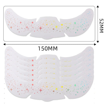 6Pcs Metallic Radiation Golden Silver Fake Freckles Temporary Tattoo Stickers Hot Stamping Freckles Makeup Patches Face Makeup